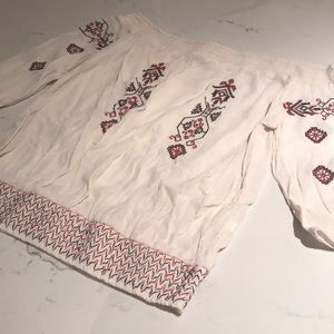 American Rag BOHO Off Shoulder cream Top - XS